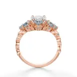 Pierścionek z diamentem gruszka różowe złoto SBPZ_051 Pierścionek z diamentem gruszka różowe złoto SBPZ_051